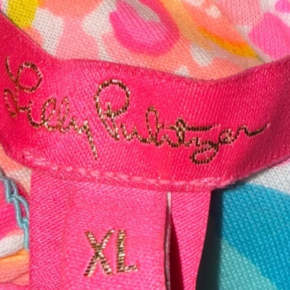 Lilly Pulitzer Maleka Maxi Dress XL Multi Tropical Punch Tie Shoulder New Tags - Picture 7 of 7